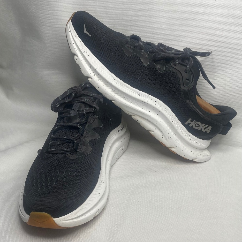 Hoka Kawana 2 Running Shoes Womens Size US 10B Black White Gum Training Sneakers